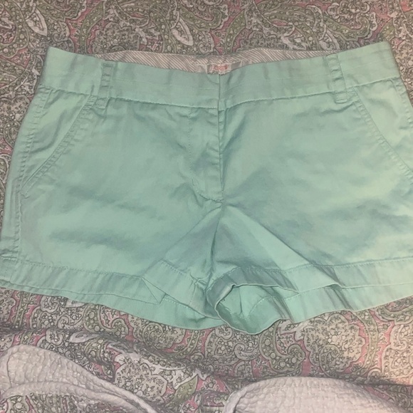 J. Crew Pants - J. Crew Chino, broke-in shorts in sz.8 color mint/pale green.